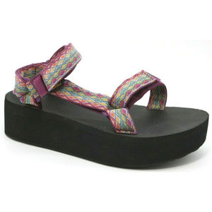 Teva Flatform Universal Purple Geometric Sandals